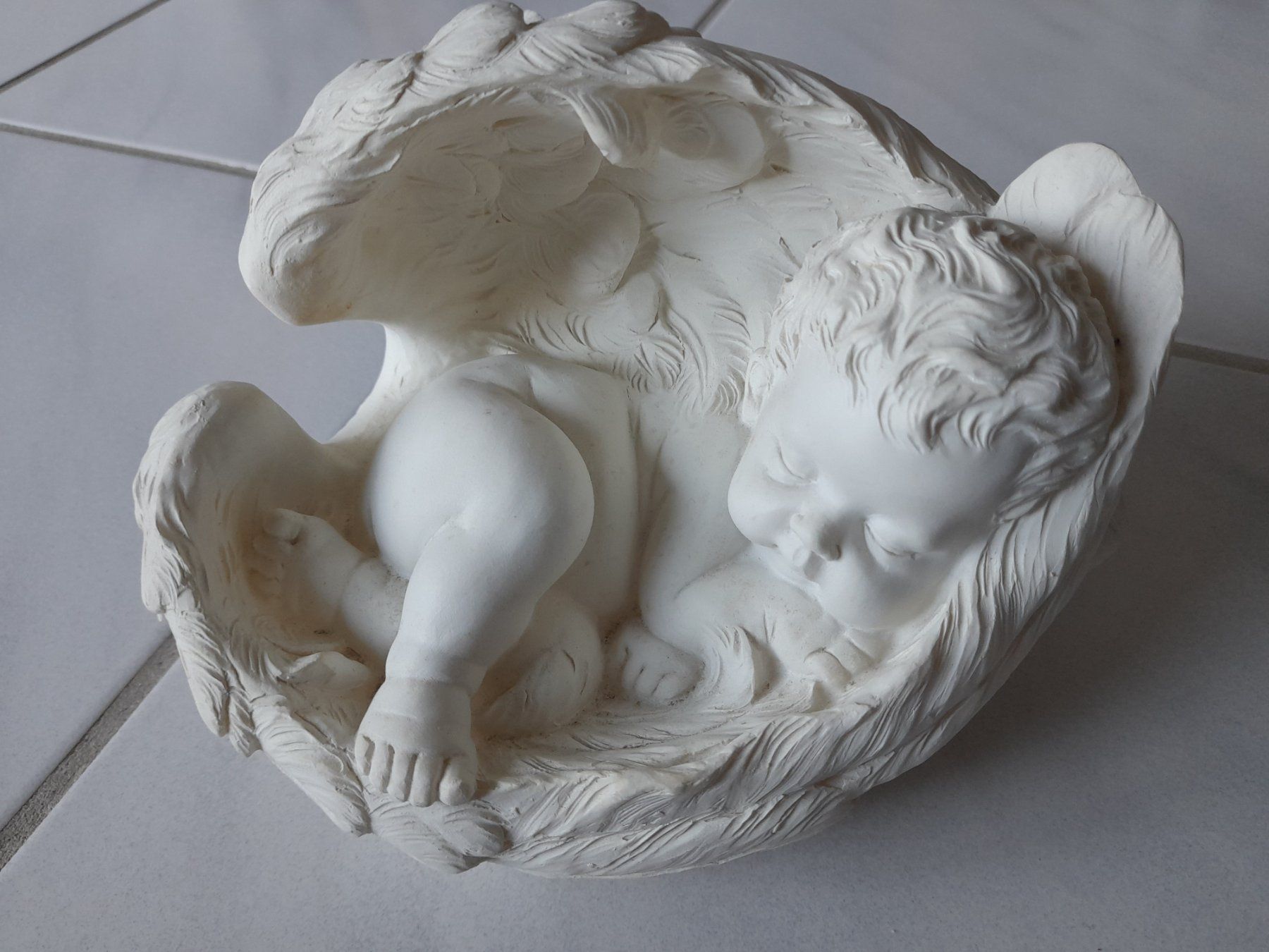 Statuette: Schlafender Engel, Deko, ca. 20 x 16 x 15 cm – Usato da Eiken venduto da Lashar