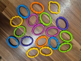 Bunte Aufhängeringe für Baby Spielzeug, etc K5