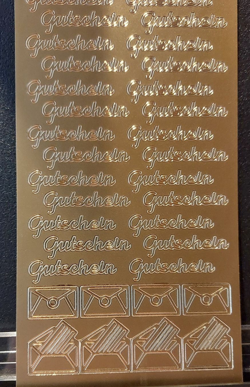 Sticker: "Gutschein" Sticker Gold oder Silber / Neupreis Fr. 2.90 – Nuovo e nell'imballaggio originale da Zollikofen venduto da Blackie 4