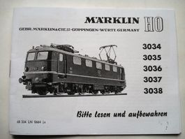 Märklin Betriebsanleitung 3034