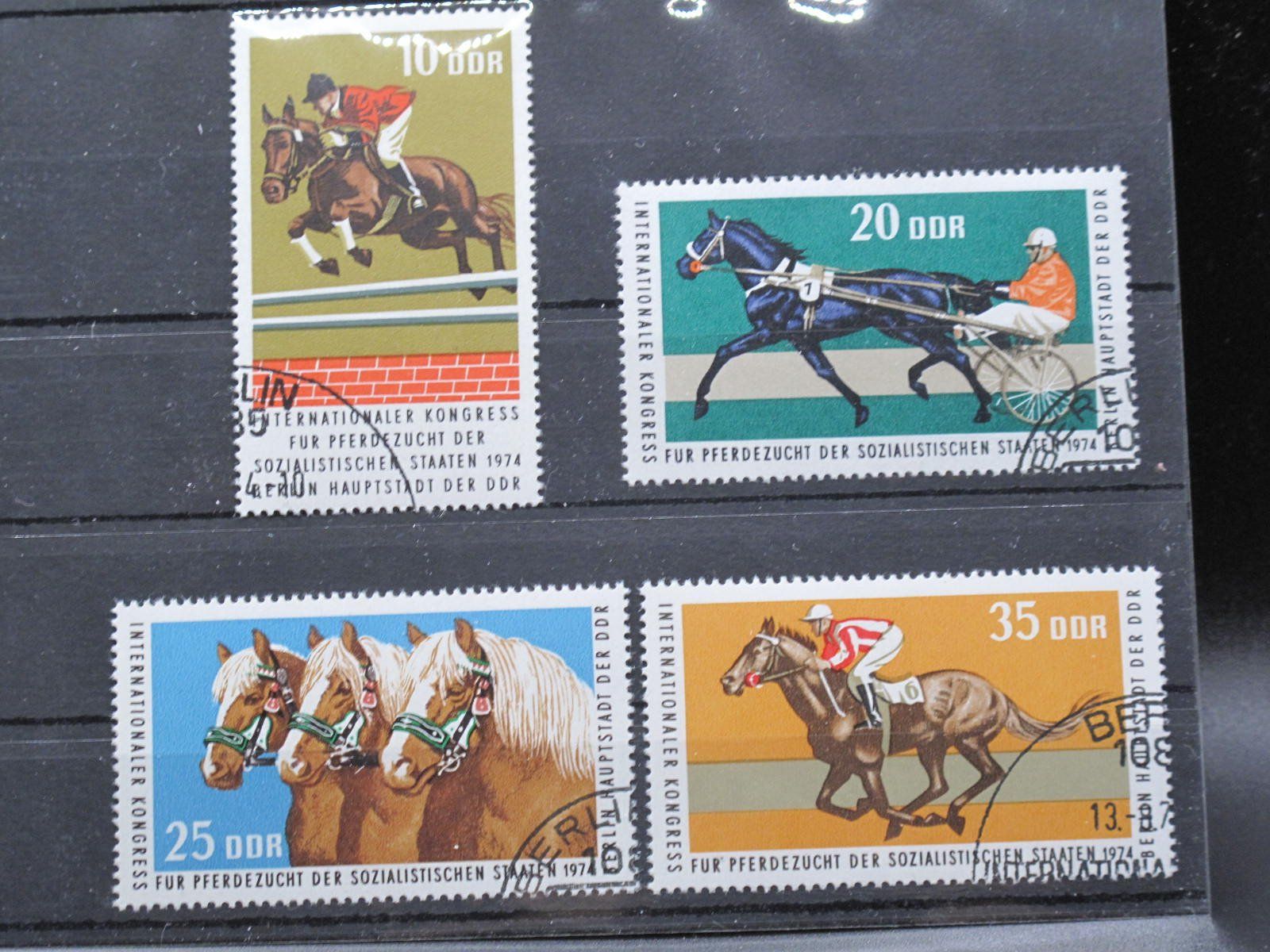 Alle Briefmarken: DDR 1974 Pferdezucht Kongress gest – Gebraucht aus Wil SG von fva01