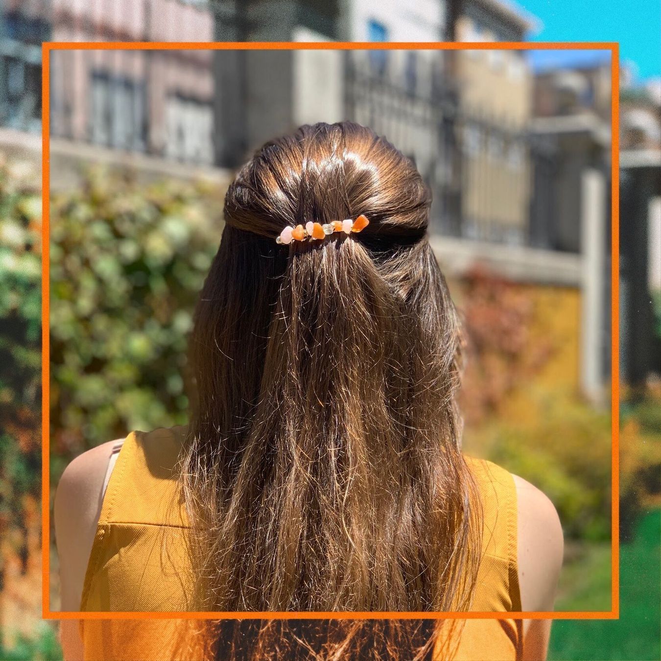 Haarschmuck: Orange Stone :: Hairclip Haarspange – Neu (gemäss Beschreibung) aus Horgen von missistore