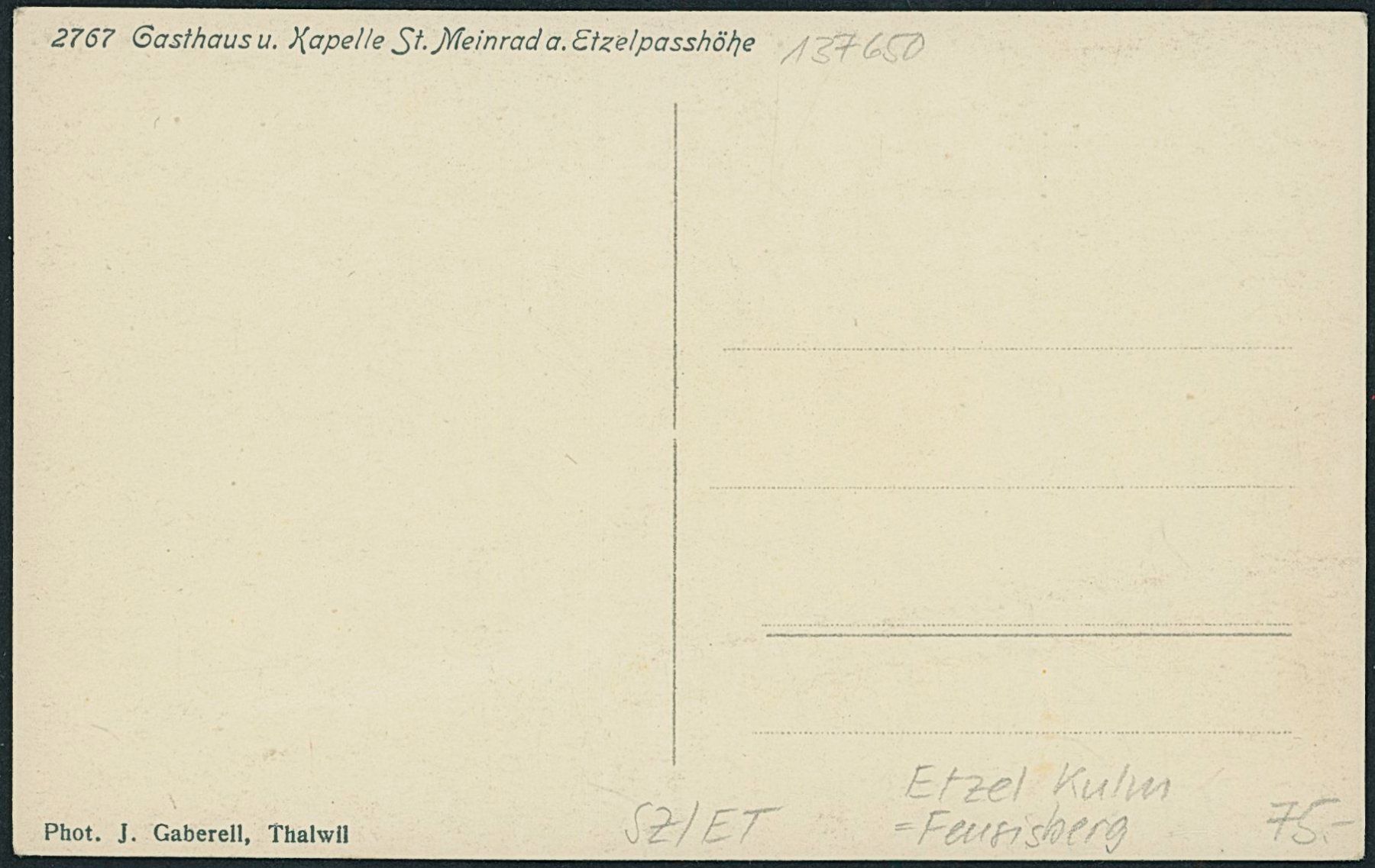 Cartoline postali: SZ Etzel Kulm - Feusisberg – Nuovo (secondo la descrizione) da Schindellegi venduto da leecollect 1