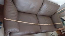Ledersofa braun gebraucht in gutem Zustand