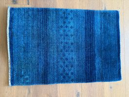 Orientteppich / Teppich, Blau, Indien, Handgeknüpft