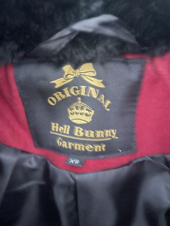 Hell Bunny Mantel, Gr. XS, Wintermantel, rot, Top Zustand! (