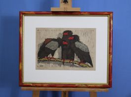 Martin Erich Philipp 1887-1978, Holzschnitt, Drei Gaukler