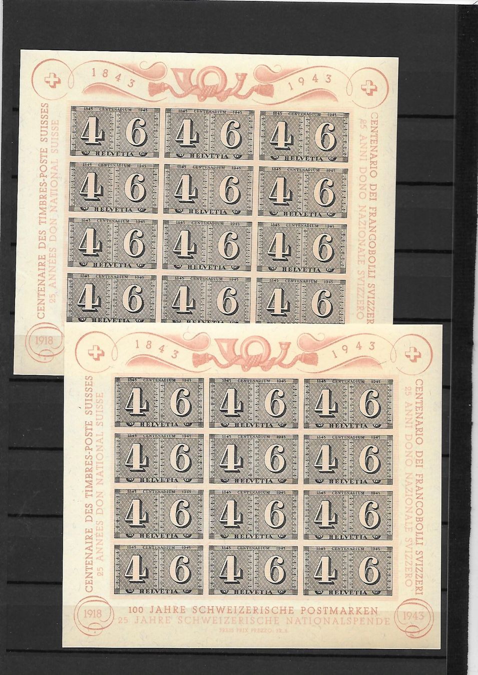 Tutti i francobolli: Block 1943 ** Serie No: 1 - 4 Kat: CHF 440.- – Nuovo (secondo la descrizione) da Basel venduto da Ilp 1