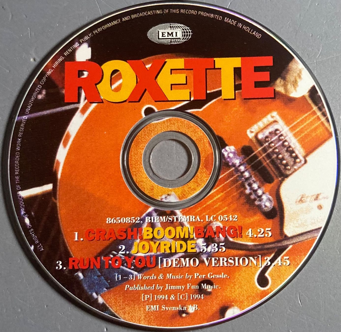 CDs: ROXETTE - CRASH! BOOM BANG! – Gebraucht aus Poliez-Pittet von Newtown-Records 1