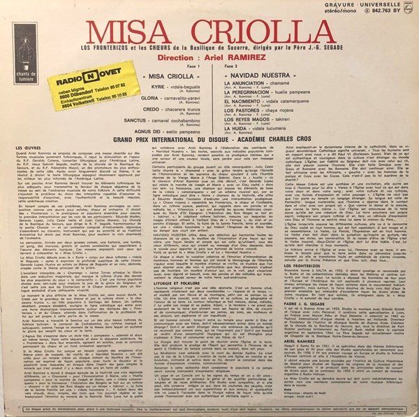 Dischi in vinile: Misa Criolla / Navidad nuestra (LP, Ariel Ramirez) – Usato da Grüningen venduto da azulamarillo_vinyl 1