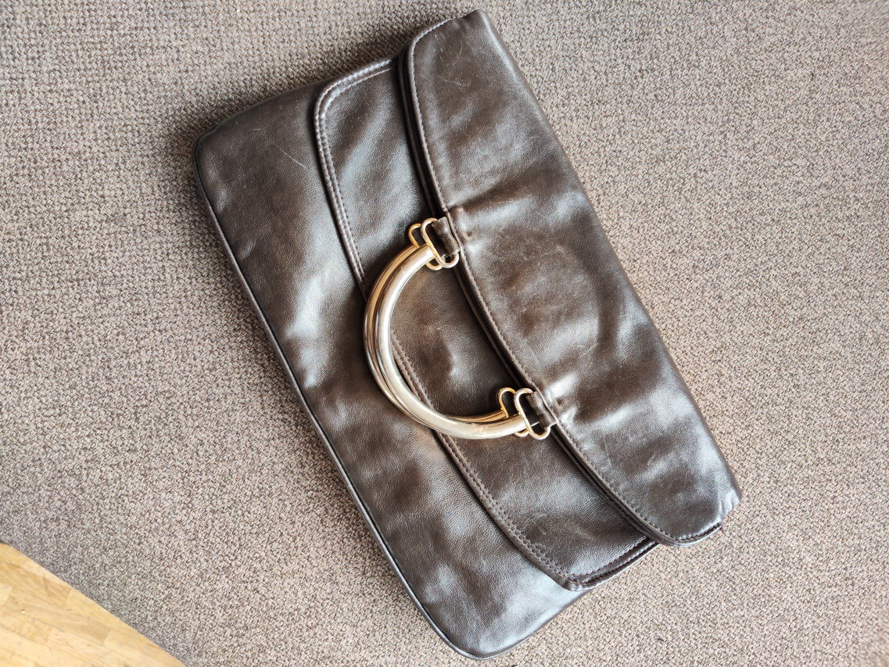 Taschen für Damen: Handtasche, braunes Leder – Gebraucht aus Saas im Prättigau von eve_22