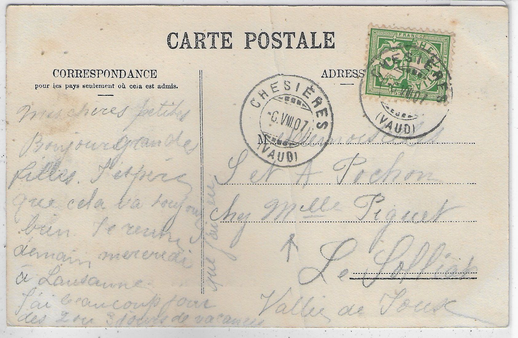 Cartoline postali: Chesieres - Hotel du Chamossaire – Difettoso da Ettingen venduto da Kartenplanet 1