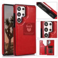 Schutzhülle Etui Leder Cover für Samsung Galaxy S23 Ultra