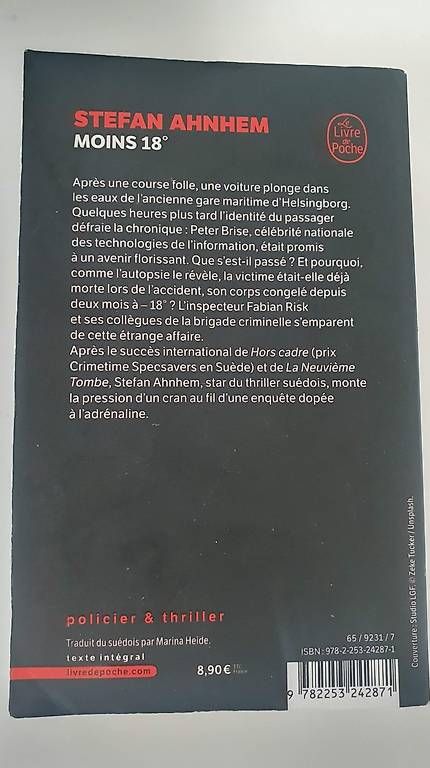 Bücher: Moins 18° de Stefan Ahnhem – Gebraucht aus Prêles von Syga 1