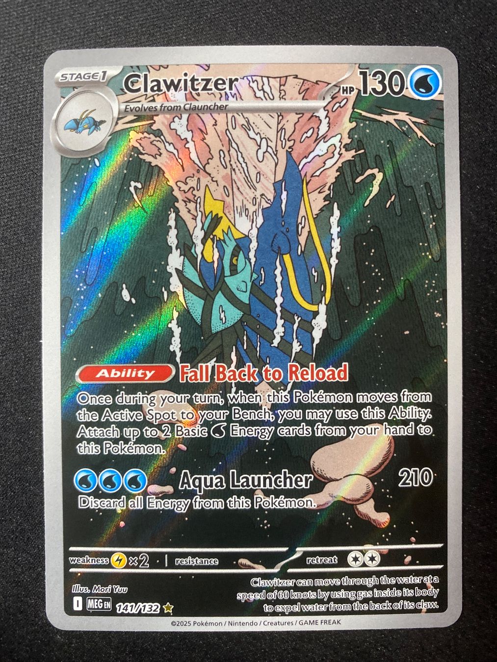 Pokémon Carte collezionabili: Clawitzer 141 - Wummer - Illustr. Rare - Mega Evolution - EN – Nuovo (secondo la descrizione) da Hausen AG venduto da Shrade