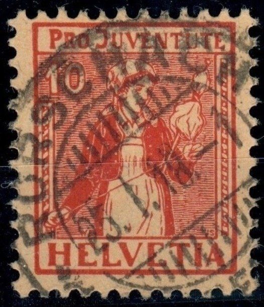 Alle Briefmarken: CH - Pro Juventute - SBK Nr. J9 - Rorschach SG – Gebraucht aus Rombach von VENTIS-Auktionen 1
