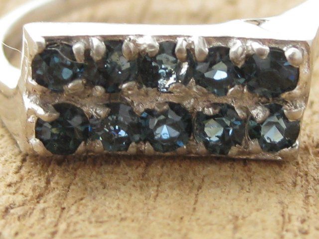 Anelli: Vintage Ring Silber 800 Steinchen blau / Gr. 56 – Usato da Ermatingen venduto da Decovin 6