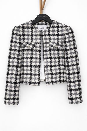 Tweed-Style Jacke, Cropped Bouclé, neuwertig, Gr. M