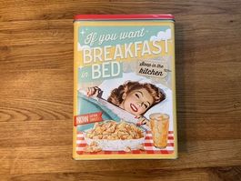 Blechdose Breakfast in Bed Neu