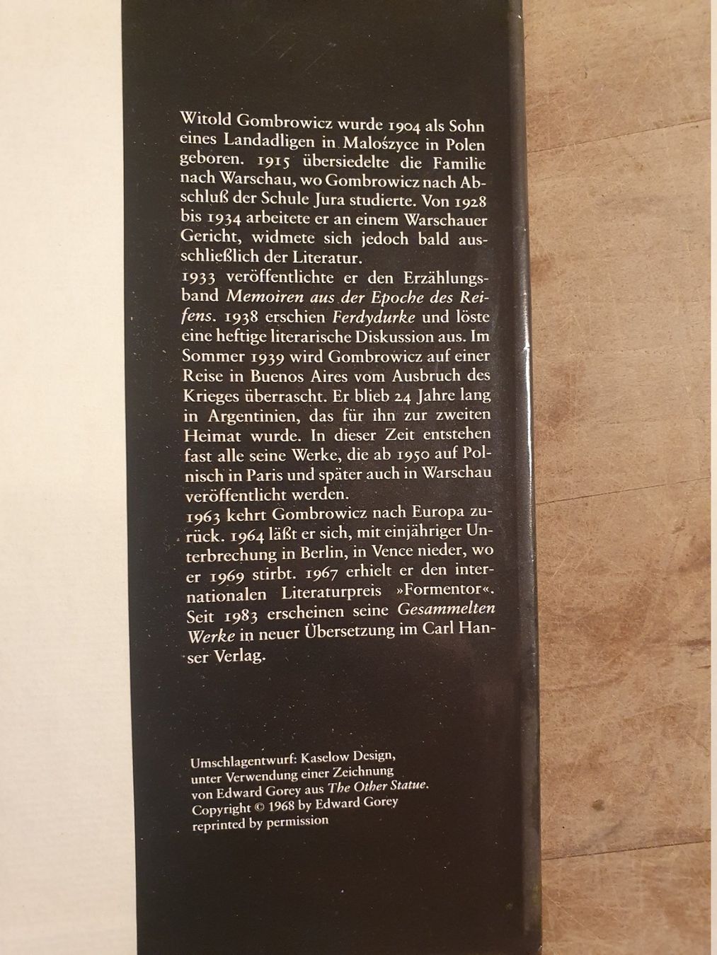 Libri: Die Besessenen Witold Gombrowicz Hanser – Usato da Zürich venduto da loosebone 3