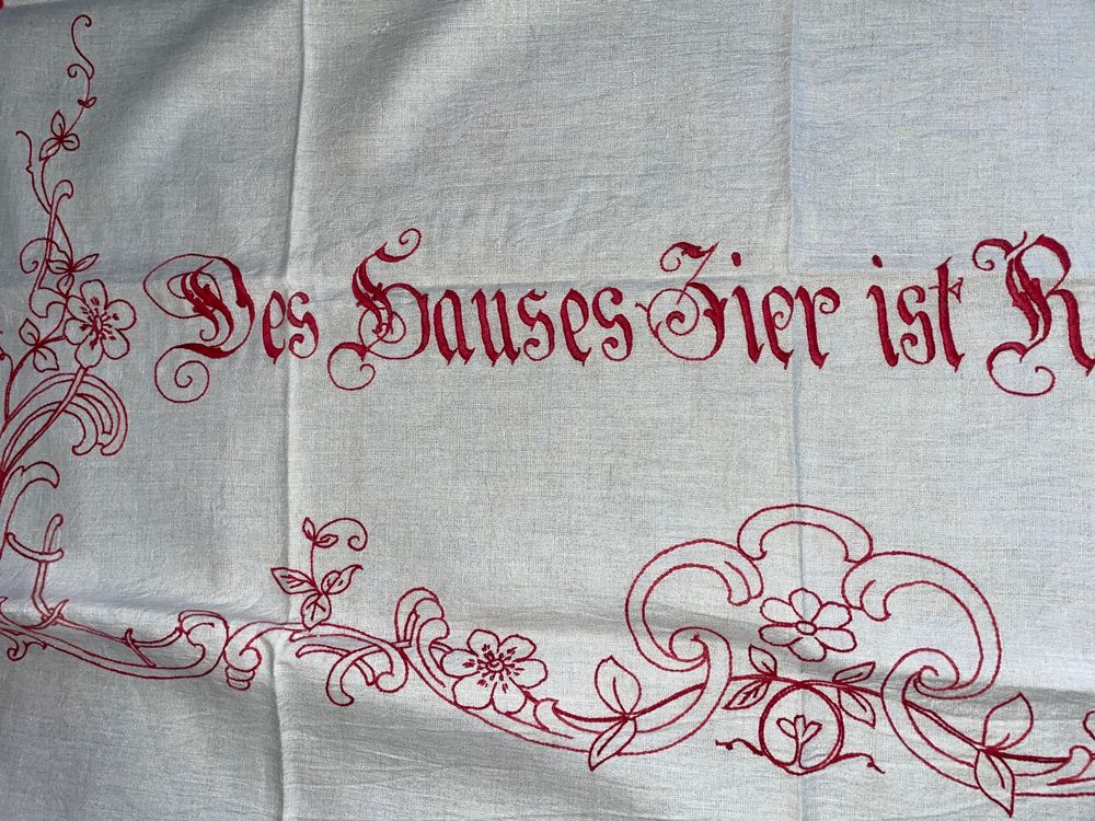 Ethnischer Tischläufer Aus Baumwolle – Handbestickt, Orange, 50,8 X 101,6 Cm Für Esstisch & Deko