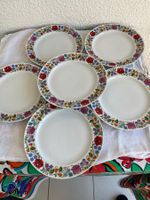Kalocsa Hungary Essteller Handbemalt, 6 Stk., Vintage