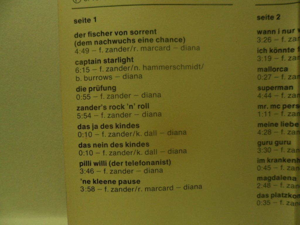 Musicassette: FRANK ZANDER  Donnerwetter – Nuovo (secondo la descrizione) da Langnau i. E. venduto da gf2_29jt 1