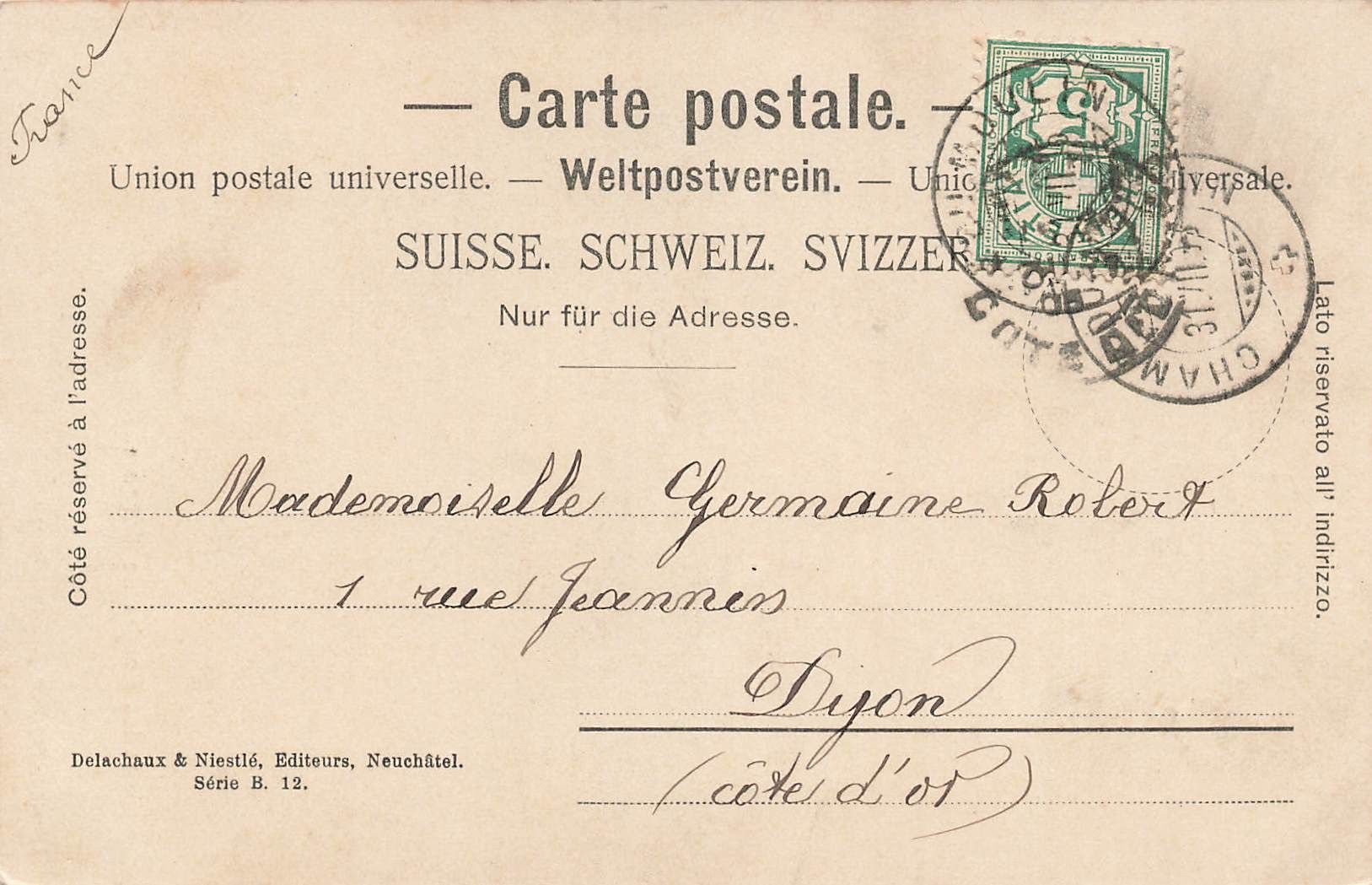 Cartoline postali: Dans les Gorges de Areuse – Usato da Biasca venduto da Blenio71 1