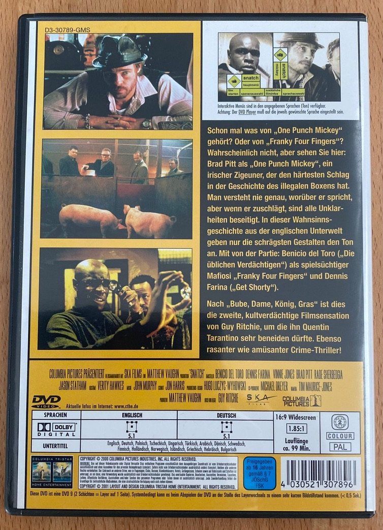 Alle DVDs: DVD - Snatch Schweine und Diamanten – Gebraucht aus Winterthur von Secondhand-Family 2
