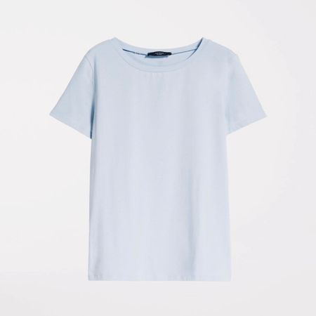 Max Mara Weekend KA BW Shirt MultiB hellblau Gr 36 neu