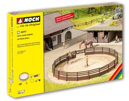 NOCH 66717 micro-motion Reitplatz mit Pferdeboxen