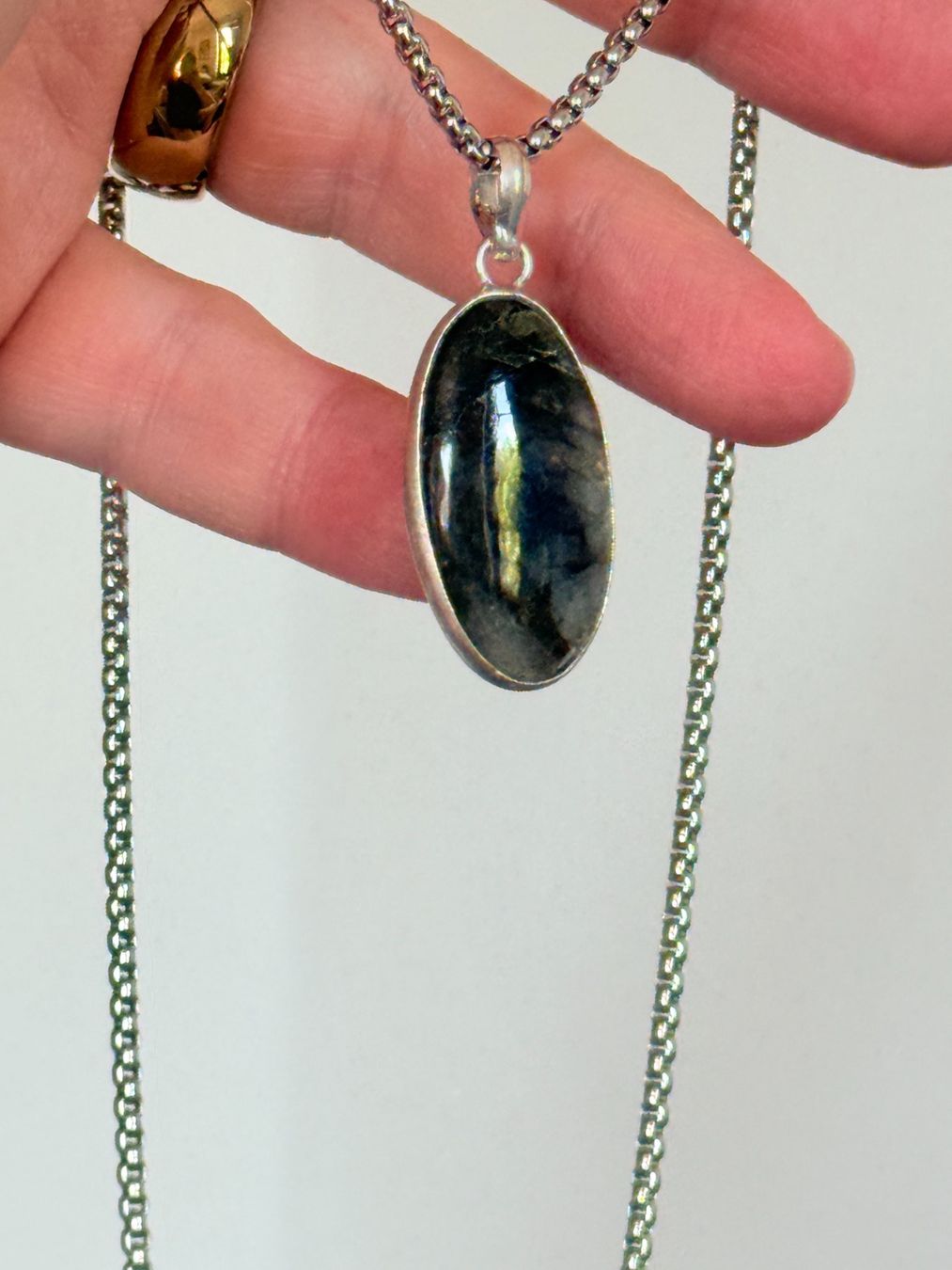Catenine: Pendentif avec pierre naturelle Labradorit – Nuovo e nell'imballaggio originale da Genève venduto da AWWA 3