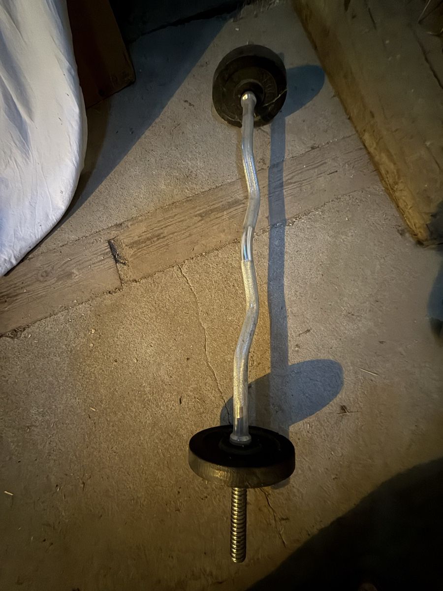 Poids & Haltères: Curlstange mit 2 Gewichten gebraucht – D'occasion à Beringen par Miska8888 1