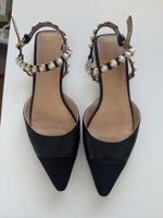  UTERQUE Ballerinas aus Leder mit Perlen Gr 37 