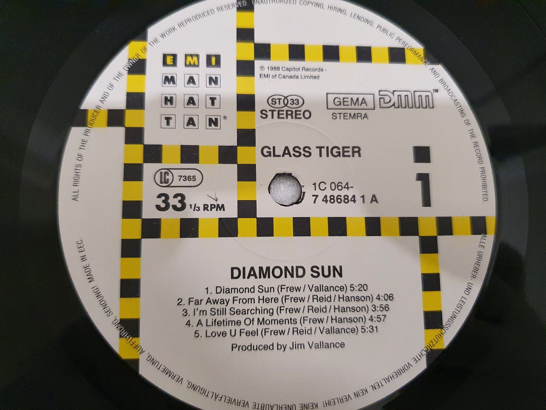 Dischi in vinile: Glass Tiger – Diamond Sun – Usato da Uster venduto da Vinyl-Leidenschaft 5