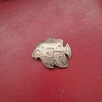 Silber Broche Fische 925 Sterling Vintage Sommerschmuck Unik