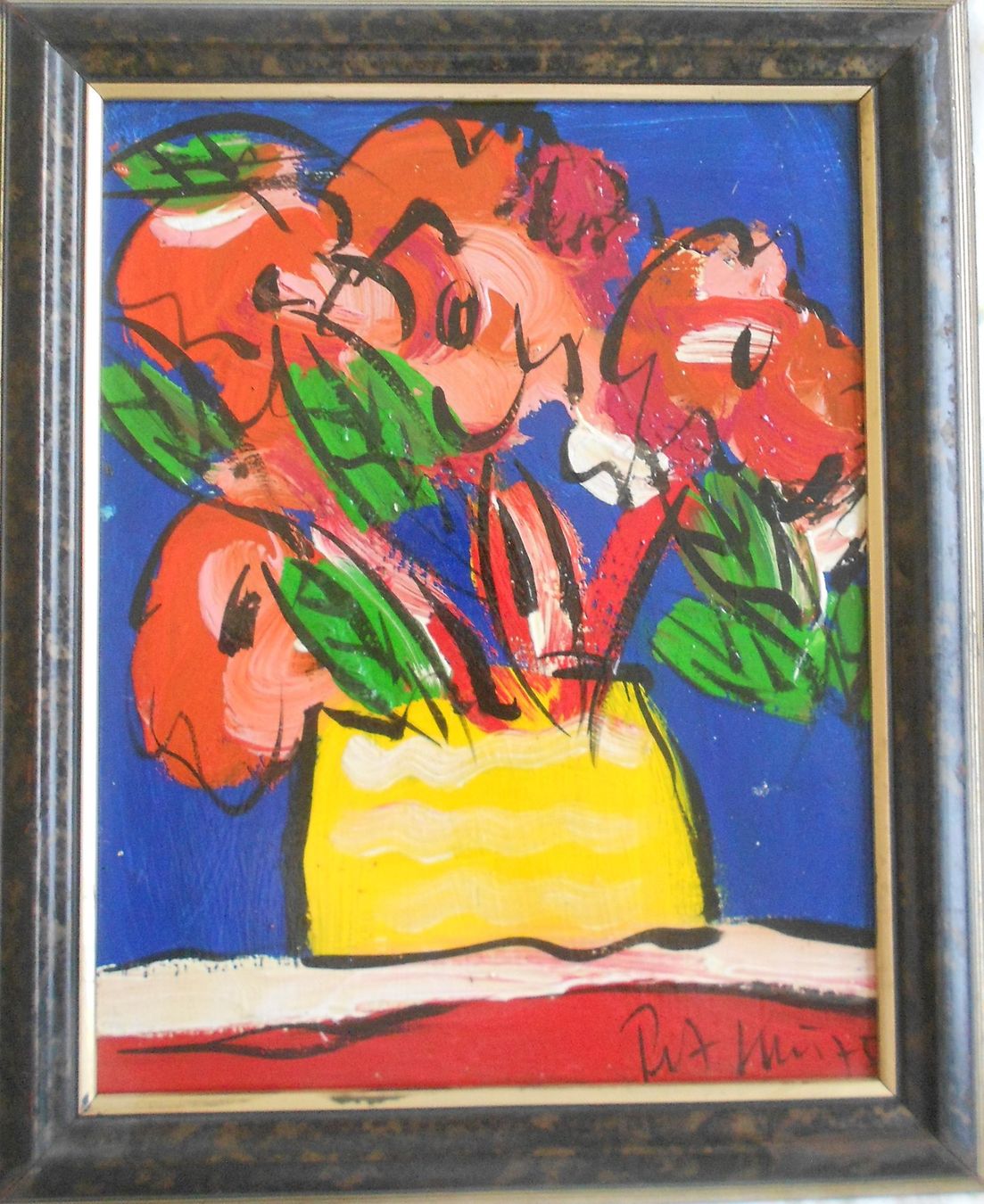 Dipinti: Peter Robert Keil Blumenstrauss 75 - Neo Expressionismus – Usato da Dübendorf venduto da ArtExpression