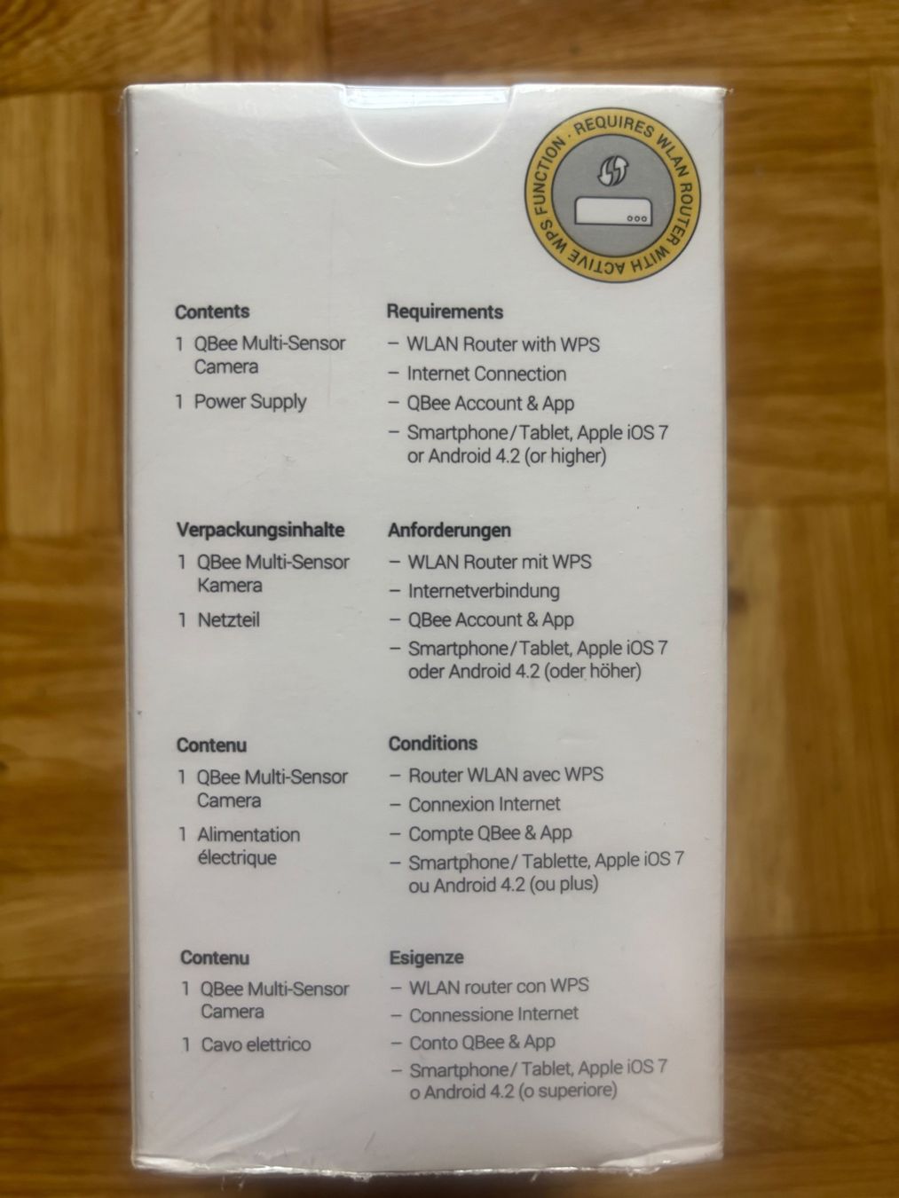 Webcam: QBEE MULTI SENSOR CAMERA ZUR ÜBERWACHUNG DER WOHNUNG NEU – Nuovo e nell'imballaggio originale da basel venduto da Lastcall 1