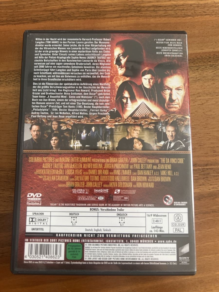 Tutti i DVDs: The Da Vinci Code - Sakrileg mit Tom Hanks – Usato da Fällanden venduto da raf-wpf 1