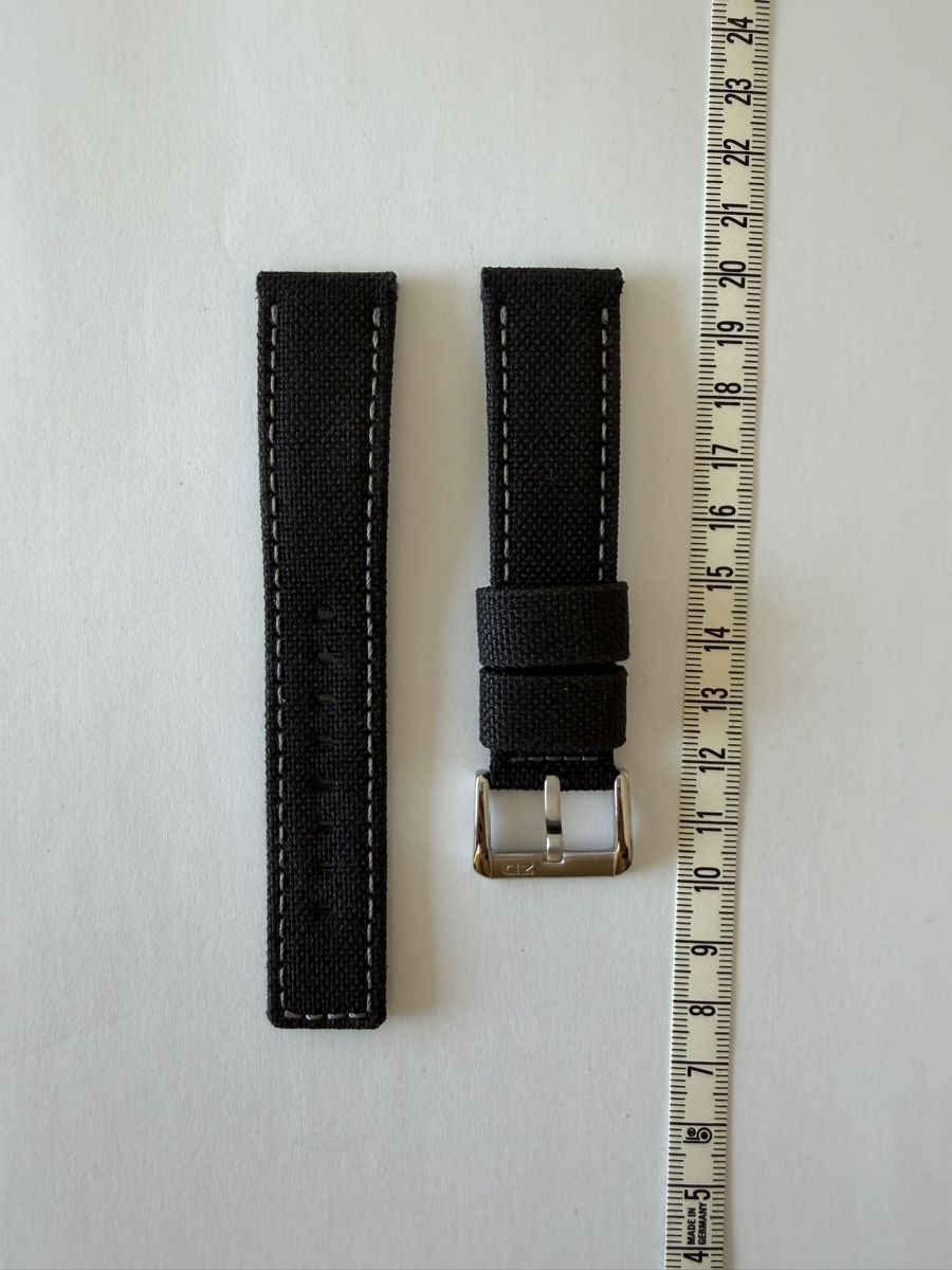 Bracciali & Braccialetti: New canvas watch strap - black, 22mm – Nuovo (secondo la descrizione) da Genève venduto da gau_6t8p 1