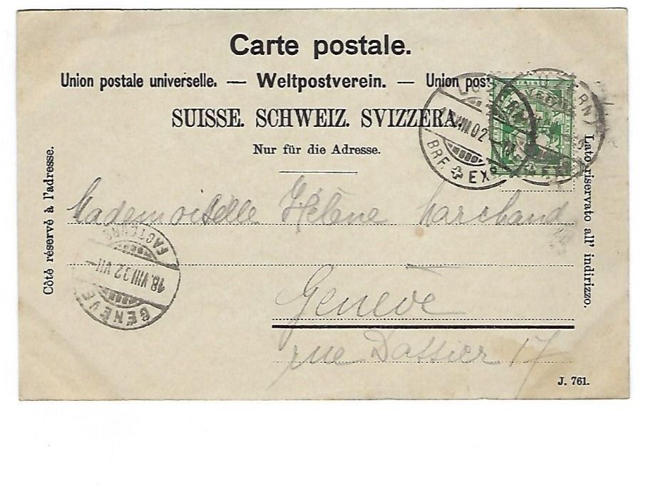Ansichtskarten: CH, Ansichtskarte Würzenalp 17.8.1902 – Gebraucht aus Hinteregg von McCharly01 1