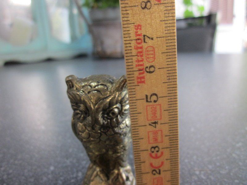 Figuren: Kleine alte Messingfigur Eule massiv, Höhe 6 cm – Gebraucht aus Bischofszell von raika 9