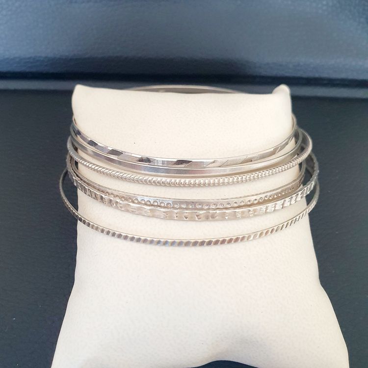 3 Stück Breite Armreifen Damen - Oversized Statement Armband Gold & Silber