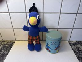 Plüschfigur Globi mit Dose guter Zustand