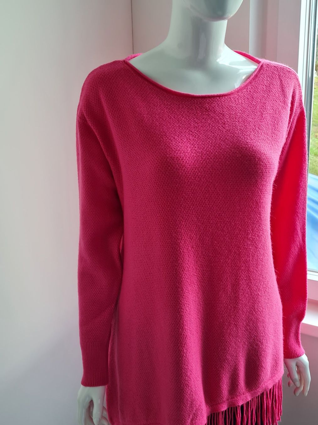 Maglioni & Felpe: Pinker Fransen-Pullover, Grösse L/XL, – Usato da Schaffhausen venduto da Catboot01 2