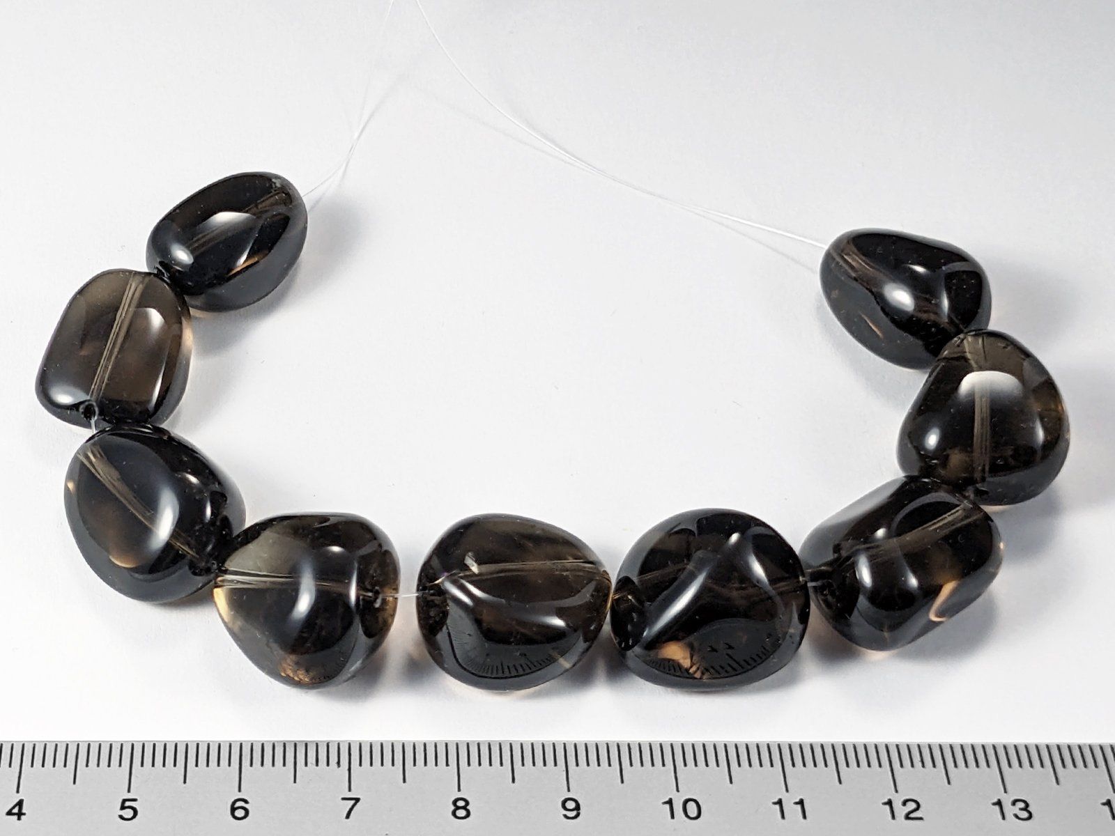 Minéraux & Lithothérapie: Rauchquarz Perlen ca.18mm 9Stk. – Neuf avec emballage d'origine à Meilen par GypsyCat