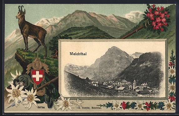 Ansichtskarten: Passepartout-Lithographie Melchthal, Ges – Gebraucht aus Berlin von bartko-reher