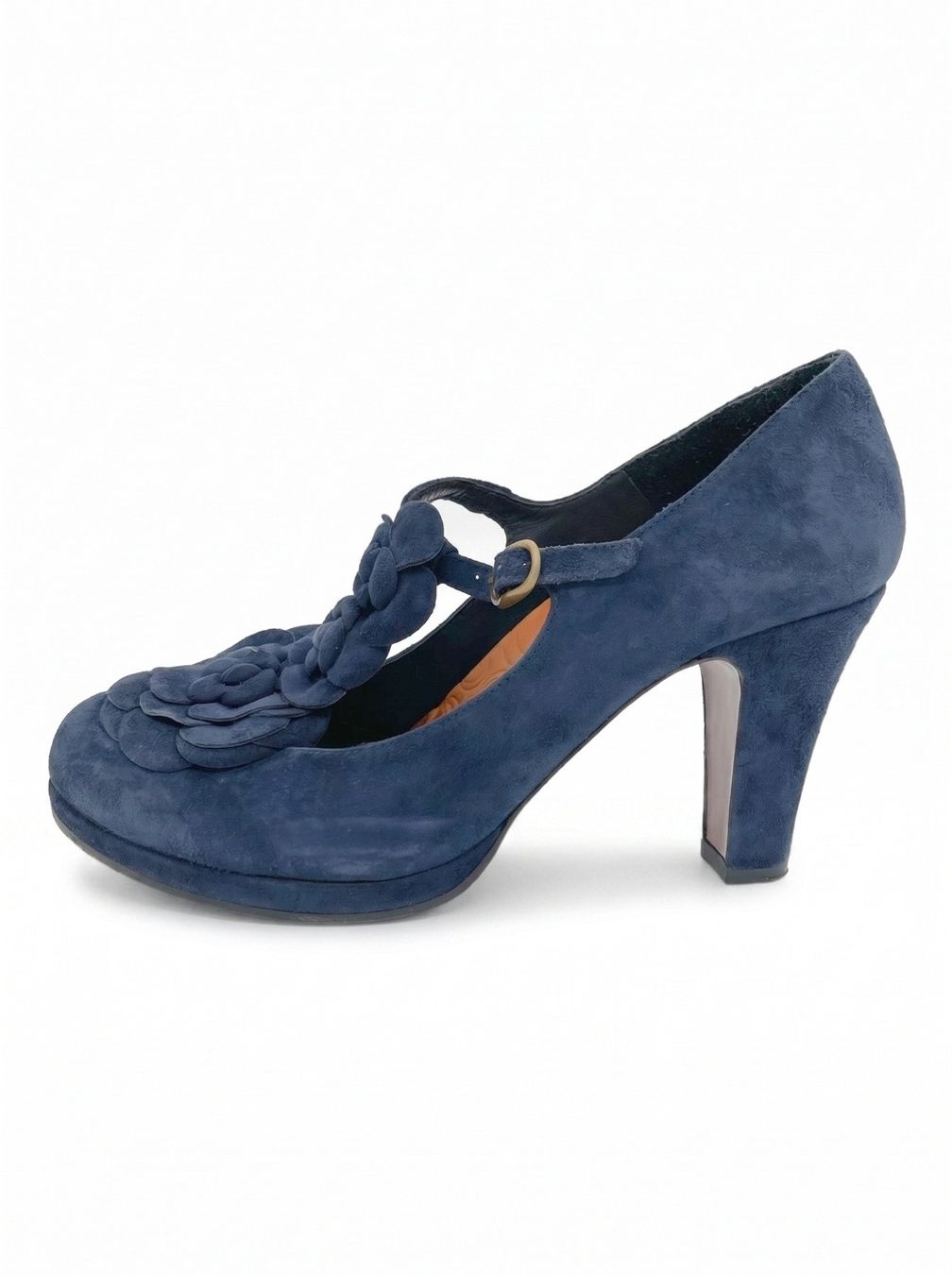 Chie Mihara Scarpe da donna: Chie Mihara Suede Plateau Pump EU 39 Blau – Usato da Zürich venduto da shoe_shop