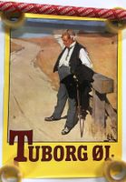 Tuborg Bier  - Vintage-Poster 85 x 62cm