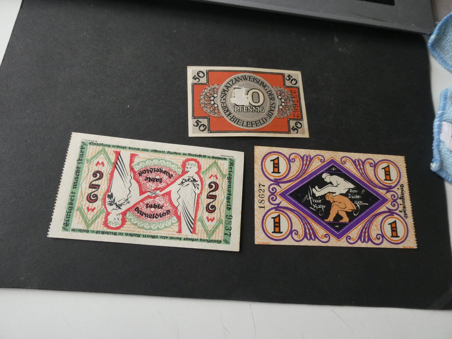 Banknoten: Dt. Reich, Bielefeld,  Notgeldscheine – Gebraucht aus Hinterforst von Rohusri 1